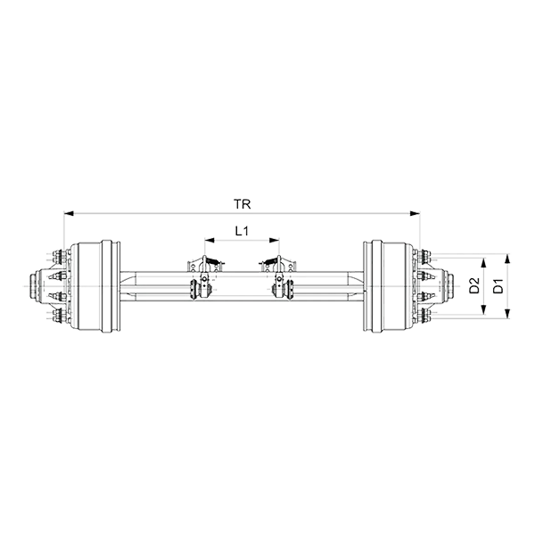 Heavy-duty American Drum Brake Axle2